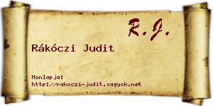 Rákóczi Judit névjegykártya